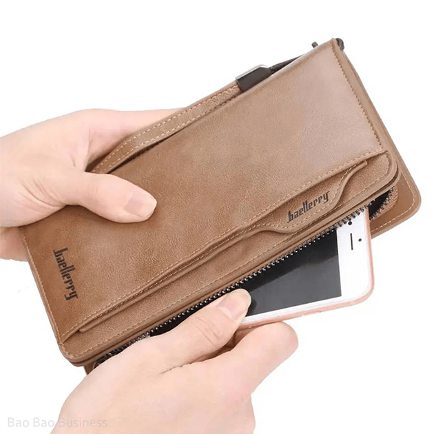 Balebaily Long Wallet for Men & Women with Zipper Pocket 15 Card Slots and Photo Window