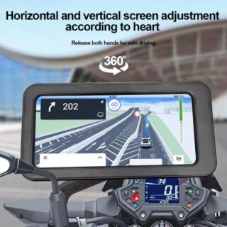 Waterproof Bike Phone Mount - 360° Rotatable Motorcycle & Bicycle Mobile Holder - Adjustable Touch Screen Handlebar Phone Support for All Bikes