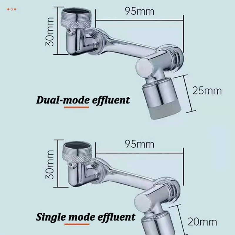 1080°Rotatable Faucet Aerator Bathroom Washbasin Tap Splash Filter Kitchen Faucet Extend Faucet Water Saving Bubbler Nozzle