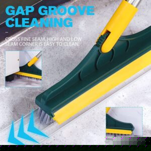 Keep your home spotless with this 2-in-1 floor cleaning brush. Featuring a 120° rotatable head, it easily scrubs bathroom tiles, windows, and floors for effortless cleaning
