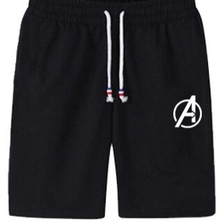 Avengers Logo Jersey Shorts for MEN | Black | Gym, Sports & Fitness Shorts