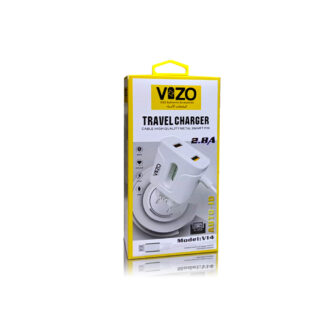 VIZO V14 Fast Charger 2.8A With Copper Connector | Android Mobile Phone Charging Adapter with Usb Data cable