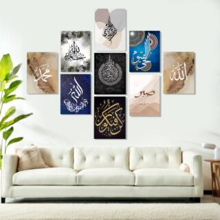 Home Decoration Item 9 Pcs Wall Decor Photo On Wall Canvas Art Decor For Home Easy Set Up With Bothside Tape