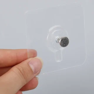 (1pcs) Adhesive Screw Sticker Hook Heavy Duty Stick on Door Nail Free Screw Non-Trace No Drilling Nail Self Waterproof Adhesive Hanging Nails Hooks Holders Multifunctional Use