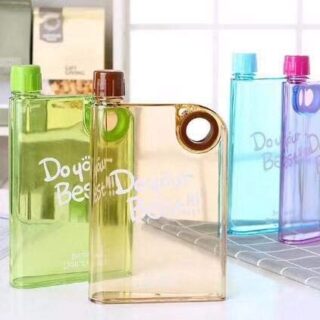 Ultra Slim Notebook Style Water Bottle - 1 Pc (Random Color)