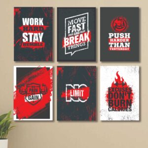 Set of 6 Wall Art Wooden Phototile Frames for Wall Decor