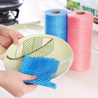 50 Sheet Roll Tissue Paper Cleaning Wipes (Random Color)