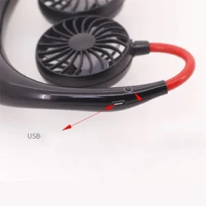 Hands Free Mini Neck Band | Usb Rechargeable Fan, 3 Mode , 7 Wings (Random Colors)