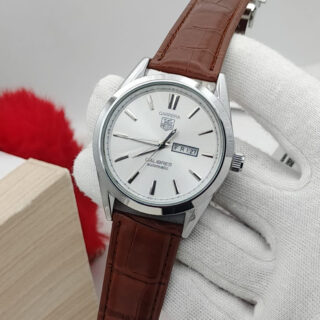 Carrera Calibre 5 - Luxury Swiss Watch With Leather Strap Mens Watch Wrist Watch | Best Quality Men Watch | Best Quality Analog Watch For Men - Without Box