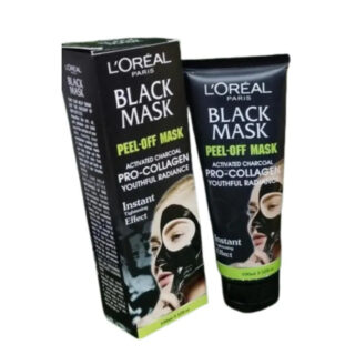 L'Oreal Paris Deep Cleansing Peel-Off Blackhead Remover Face Mask with Collagen – Pore-Minimizing, Purifying Formula for Smooth, Radiant Skin – 100ml Tube for All Skin Types