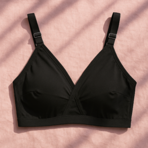 Black SADA Cotton Bra – Soft  3 Hook Support Bra for Women