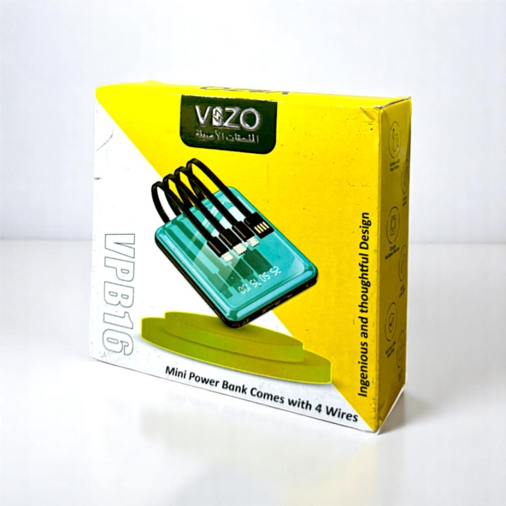 VPB16 – 10,000mAh Compact Power Bank | Vizo VP 16TH Power Bank | Mobile Phone Power Bank - Android Power Bank - Random Color