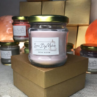 Petal Bloom Candle | Where Every Flame Blooms Like a Midnight Garden – Handmade Jasmine Sambac Soy Wax Candle - 100 gram