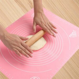 Silicone Baking Mat With Measurements Heat Resistant Cookie Sheet Oven Liner | Non Stick Flour Rolling Mat | Baking Mat Kneading Dough Pad (Random Color)