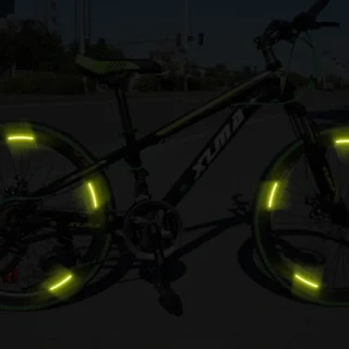 (20pcs) Wheel center reflective stickers Stripe | wheel hub sticker for Car, bicycle, motorcycle | car warning sticker (Random colors)