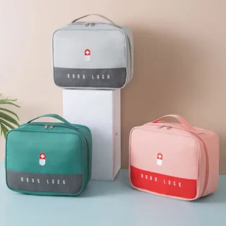 Empty Medicine Pills Storage Box Organizer | First Aid Kit Medicine Bag Portable Waterproof Outdoor Travel (Random color)