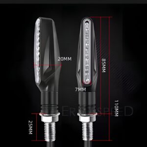 Pack of 1 pair(2pcs) - Audi Flow Style Led Motorcycle Turn Signals Indicator Amber Light