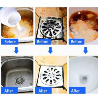Powerful Toilet & Sink Clog Remover Drain Cleaner Powder, Pipe Quick Foaming Pipeline Dredger Toilet Clogging Dredging Powder, Drain Pipe Dec-logger Pipeline Dredger - (100g)
