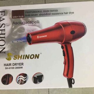 ( red color ) Shinon Hair Dryers Salon Home Used Professional Blow Hair Dryer With  complete accessories
