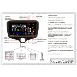Digital speedometer for cg125 bike fully digital meter for motorcycle