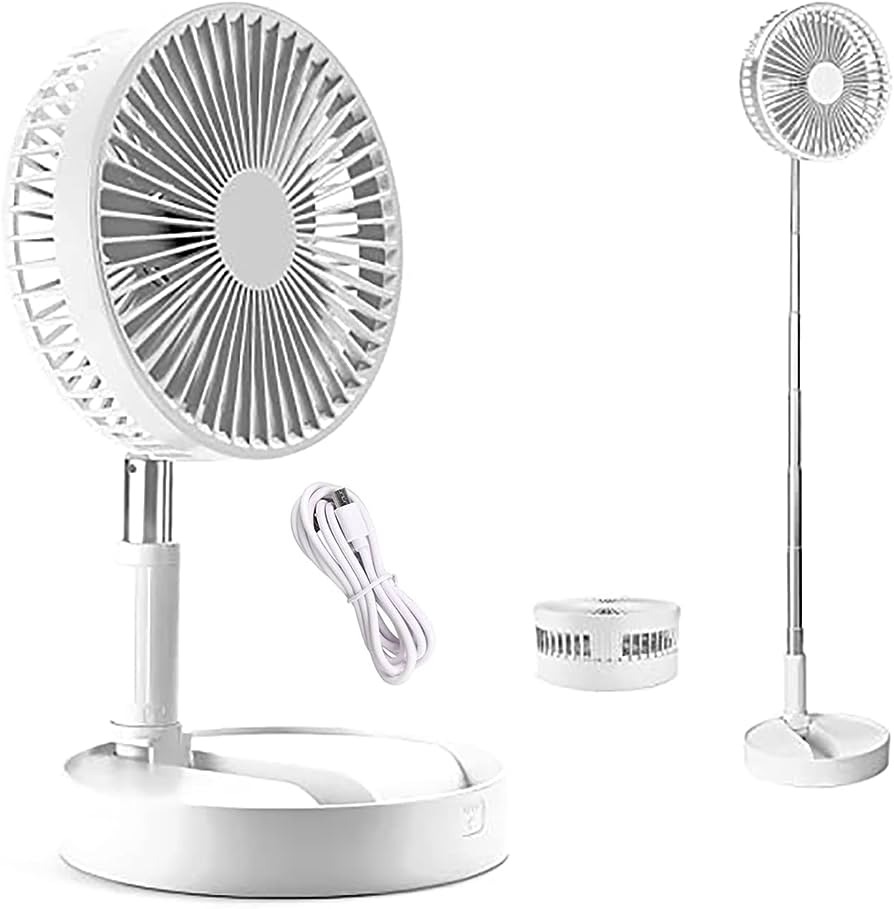 Folding Telescopic Floor Fan Summer Silent Desktop Direct electric Fan For Office Bedroom School (random Color )