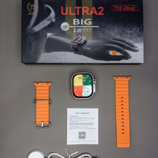 Ultra 2 Smart Watch |  T10 Ultra 2 Watch Big Screen 2.20 infinite Display Bluetooth Call Game Heart Rate Sleep Monitoring Smart Watch (Random Color)