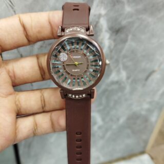 Curren Rubbar Belt Ladies Watch Model Diamond Round - Without Box