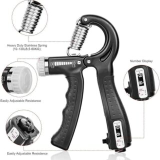 Hand Grip Strengthener Adjustable Resistance Wrist Strengthener Forearm Gripper Hand Workout Strength Trainer with counter (Random colour)