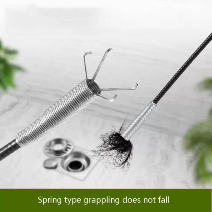 Stainless Steel Sink Wire | Drain Cleaner Wire Spring Sink Cleaning Stick (60cm)