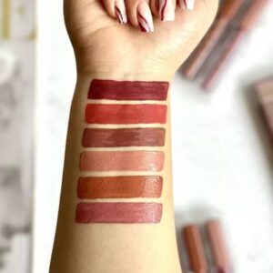 Pack of 6 Nude Look High Pigment Matte Lipgloss Long Lasting Soft & Smooth Lipgloss (Random Color)