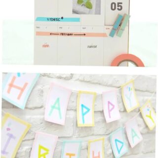 10 Rolls Chic Washi Tape Colorful Rainbow Design Removable Decorative Tape for DIY Stationery Wrapping Photo Album (Random Color)