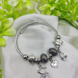 1 Piece Imported Pandora Charm Bracelet with Elegant Pearl Accents and Cute Charms | Best Quality Bracelet For Girls & Women | Girls & Women Jewellery