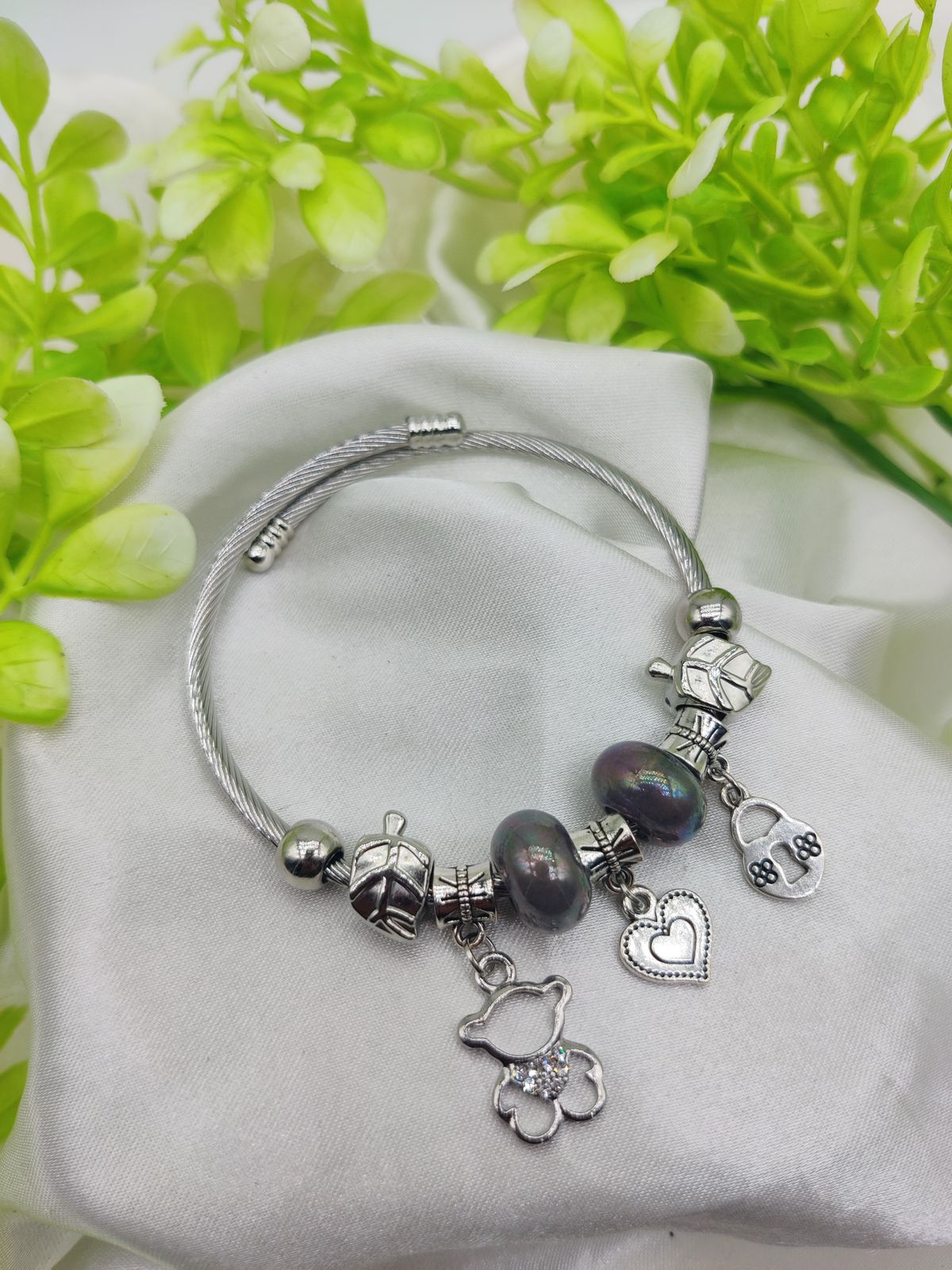 1 Piece Imported Pandora Charm Bracelet with Elegant Pearl Accents and Cute Charms | Best Quality Bracelet For Girls & Women | Girls & Women Jewellery