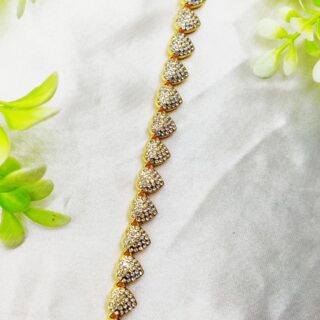 1 Piece Imported Exquisite Adjustable Heart Crystal Bracelet – Imported Elegance | Best Quality Artificial Bracelet For Girls & Women | Bracelet For Every Occasion | Elegant Design