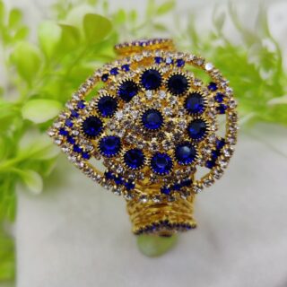Imported Royal Sapphire Glam Bracelet | Golden Sapphire Elegance Bracelet | Adjustable Bracelet – Best Quality Artificial Bracelet For Girls & Women ( Random Color )