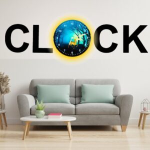 3D Wooden Alphabetic Clock With Esthetic Dial | Best Quality Alphabetic Design Clock For Home Decor | Home Decor Clock 30 inch
