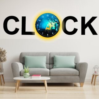3D Wooden Alphabetic Clock With Esthetic Dial | Best Quality Alphabetic Design Clock For Home Decor | Home Decor Clock 30 inch