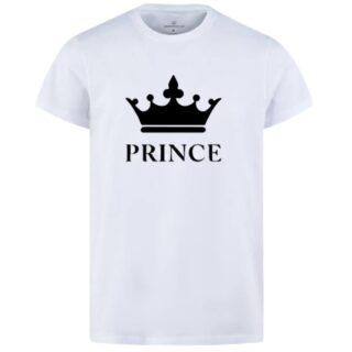 Combo Of Prince & Princes Style White T-Shirt with Cute Design - Prince & Princess Design T-Shirts  – Best Quality T-Shirts For Girls | T-Shirt For Women - T-Shirt For Boy | T-Shirt For Men | Princes T-Shirts  | Prince Design T-Shirt