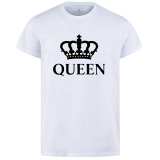 Combo Of King & Queen Style White T-Shirt with Cute Design - King & Queen Design T-Shirts  – Best Quality T-Shirts For Girls | T-Shirt For Women - T-Shirt For Boy | T-Shirt For Men | Queen T-Shirts  | King Design T-Shirt