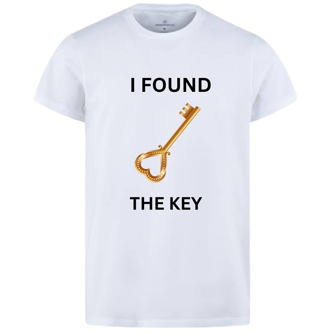 Combo Of My Heart & The Key Style White T-Shirt with Cute Design - Heart & key Design T-Shirts – Best Quality T-Shirts For Girls | T-Shirt For Women - T-Shirt For Men