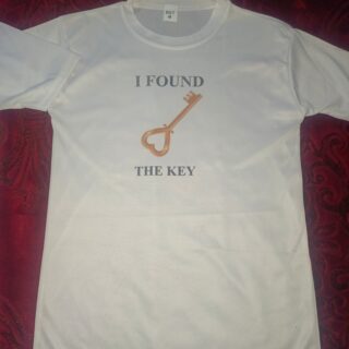 The Key & My Heart Style White T-Shirt - Key & Heart Design T-Shirts  – Best Quality T-Shirts For Girls | T-Shirt For Women - T-Shirt For Men