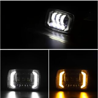 R60 Upgraded Headlight Beam for Honda CD70 / CG125 – Aluminum Body with Built-in DRL and Yellow Turn Indicators