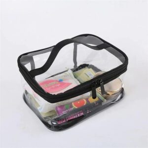 Clear Travel Makeup Bag – Waterproof, Portable, and Stylish Organizer for Cosmetics & Toiletries - Transparent Clear Cosmetic Bag, Portable Toiletry Bag, Zipper Organizer, Transparent Travel Makeup Pouch - Random Color