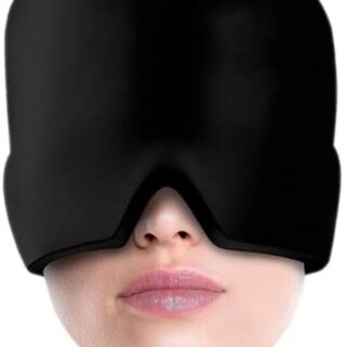 Migraine Relief Cap - Headache Relief Hat for Migraine Relief, Tension, One Size Fits All Headache Cap with Reusable Ice Gel Pack for Puffy Eyes, Stress Relief ( Random Color )