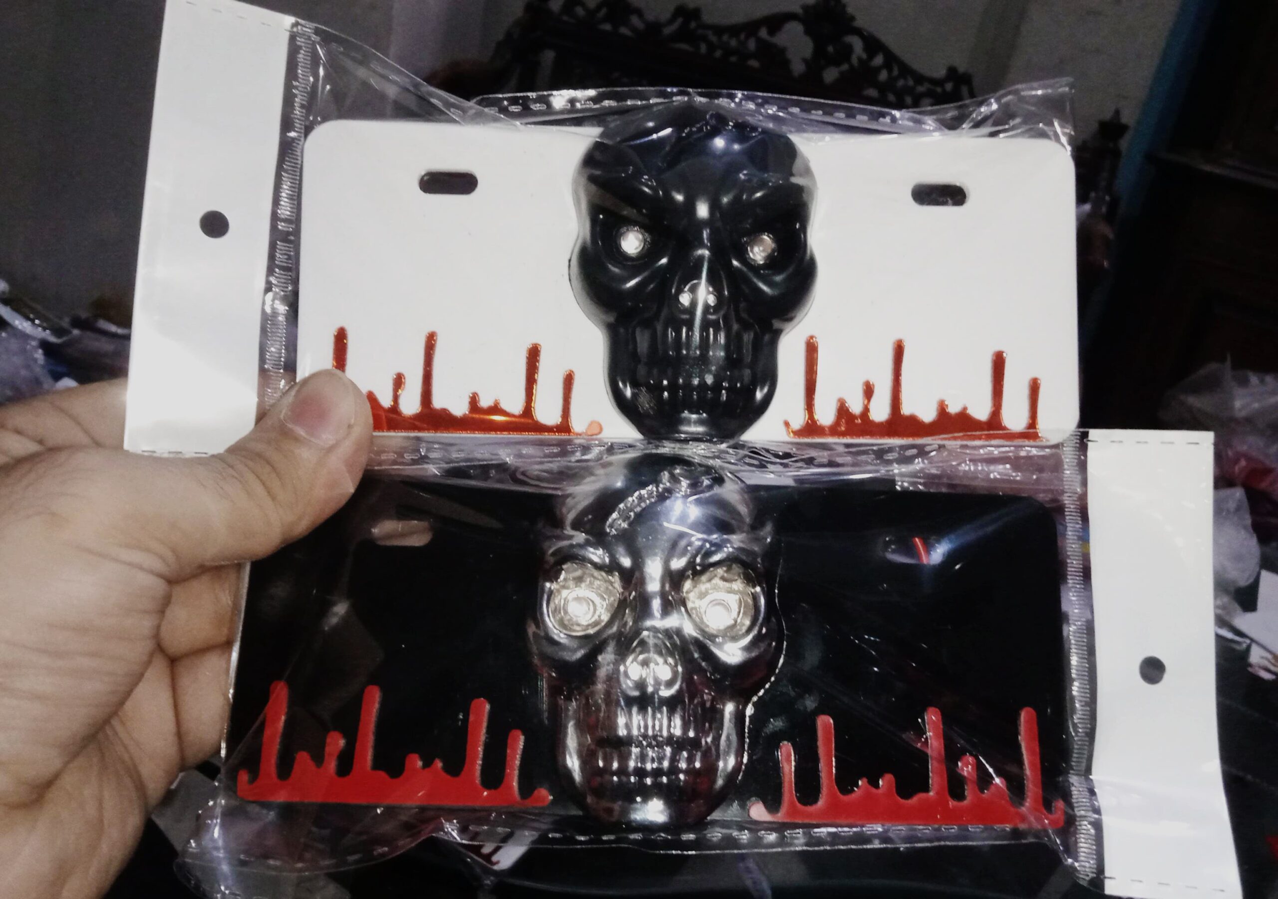 Skull LED Back Number Plate for 70cc & 125cc Bikes – Most Trending Styling Accessory