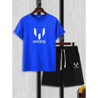 Printed Half Sleeves Cotton Jersey Summer Tracksuit For Boys & Girls T-Shirt & Shorts Gym Sports Outdoor Gaming Tracksuit