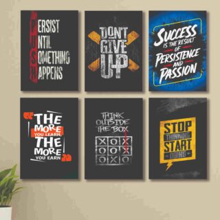 Set of 6 Wall Art Wooden Phototile Frames for Wall Decor