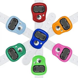 Finger Counter Tasbih Digital Electronic Tally Counter Praying Muslim LCD Counter .. pack of 2  (random color)