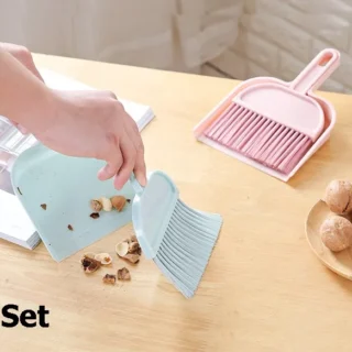 Mini Desktop Sweep Cleaning Brush Small Broom Dustpan Cute Little Broom Suit