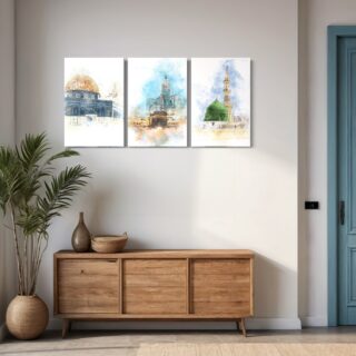 3 Pieces Modern Islamic Decorative Wall Arts Muslimgift MA-62
